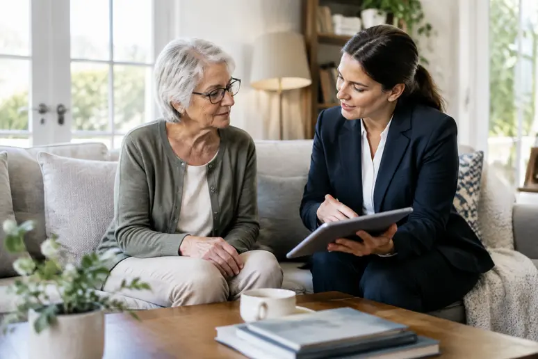 Accompagnement d'une personne âgée pour l'installation d'un élévateur et l'accès aux aides